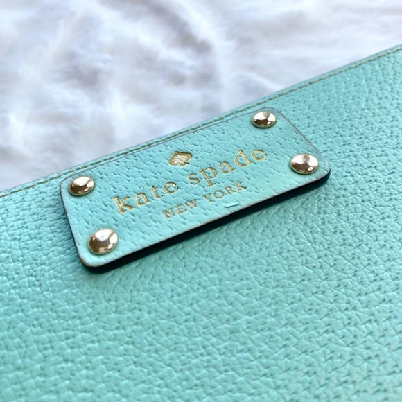 Kate Spade Light Blue Large Zip Around Continental Wallet with Original Tags - Picture 5 of 16